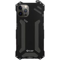 R-Just veoma otporna metalna "Armor" maska za iPhone 12 Pro Max - crni