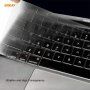 ENKAY 3u1 sjajan maskica s ultra tankom folijom za zaštitu EU tipkovnice i s umetcima priključaka protiv prašine za MacBook Pro 15" s Touch Barem (A1707 / A1990) - crni