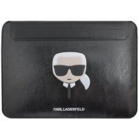 Karl Lagerfeld Head Embossed etui za MacBook do 16" - crna