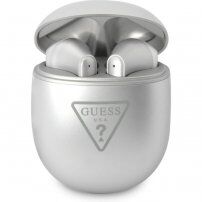 Guess True Wireless Triangle Logo bežične slušalice za Apple uređaj - srebrna