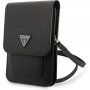 Guess Saffiano Triangle Logo univerzalna torba za iPhone - crna