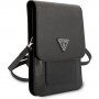Guess Saffiano Triangle Logo univerzalna torba za iPhone - crna