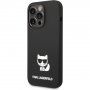 Karl Lagerfeld Choupette silikonska maska za iPhone 14 Pro - crni