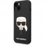 Karl Lagerfeld Karl Head silikonska maska pro iPhone 14 Plus - crni