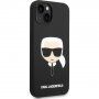 Karl Lagerfeld Karl Head silikonska maska pro iPhone 14 Plus - crni