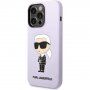 Karl Lagerfeld Ikonik NFT silikonska maska za iPhone 14 Pro Max - ljubičasti