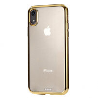 Tanka maskica s okvirom za iPhone XR - zlatna