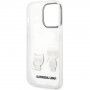 Karl Lagerfeld Ikonik Karl and Choupette maska pro iPhone 14 Pro Max - proziran
