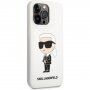 Karl Lagerfeld Ikonik NFT silikonska maska za iPhone 13 Pro Max - bijeli