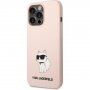 Karl Lagerfeld Choupette NFT silikonska maska za iPhone 13 Pro Max - ružičasti