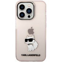 Karl Lagerfeld IML Choupette NFT prozirna maska za iPhone 14 Pro Max - ružičasti