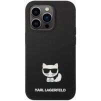 Karl Lagerfeld Choupette silikonska maska za iPhone 14 Pro - crni