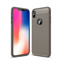 Otporna maskica u stilu brušenog ugljena za iPhone XS Max - Siva