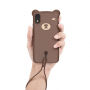 BASEUS maskica 3D medvjed za iPhone XR - smeđi