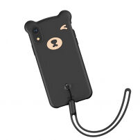 BASEUS maskica 3D medvjed za iPhone XR - crna