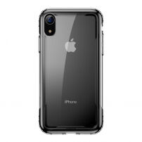 BASEUS Armor prozirna maskica s okvirom za iPhone XR - crna