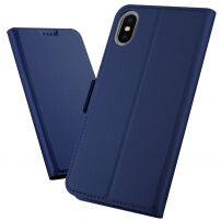 Flip futrola s postoljem za iPhone XS Max - Tamnoplava boja