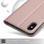Flip futrola s postoljem za iPhone XS Max - ružičasta zlatna