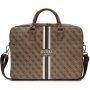 Guess 4G Printed Stripes torba za MacBook do 16" - Smeđa