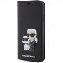 Karl Lagerfeld Saffiano Karl and Choupette NFT flip futrola za iPhone 11 - crno
