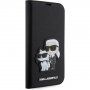 Karl Lagerfeld Saffiano Karl and Choupette NFT flip futrola za iPhone 13 Pro Max - crno