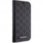 Karl Lagerfeld Saffiano Monogram flip futrola za iPhone 12 / 12 Pro - crno