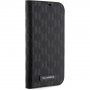 Karl Lagerfeld Saffiano Monogram flip futrola za iPhone 13 - crno