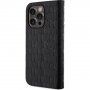Karl Lagerfeld Saffiano Monogram flip futrola za iPhone 13 Pro - crno