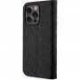 Karl Lagerfeld Saffiano Monogram flip futrola za iPhone 13 Pro Max - crno