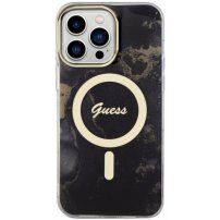 Guess Marble IML maska sa MagSafe za iPhone 14 Pro Max - crni