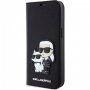 Karl Lagerfeld Saffiano Karl and Choupette NFT flip futrola za iPhone 14 - crno