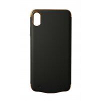 Zaštitna maskica s baterijom za iPhone XS Max - 6000 mAh - Crna / zlatna