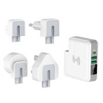 Punjač / prijenosno napajanje 6700mAh s izmjenjivim utikačima (AU / UK / US / EU) i bežničnim punjačem