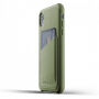 Mujjo Full Leather Wallet futrola za iPhone XR - maslinasta