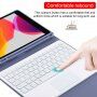 Futrola sa pozadinskim osvjetljenjem tipkovnice, touchpadom i prostorom za Apple Pencil za iPad 10,2" (2019-2021) / Air 3 (2019) / Pro 10,5" - plavo-siva