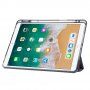 Futrola sa prozirnom poleđinom i origami stalkom za iPad 10,2" (2019-2021) / Air 3 (2019) / Pro 10,5" - plavo-siva