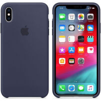 Originalna Apple silikonska maskica za iPhone XS Max - ponoćno-plava