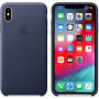 Originalna Apple kožna futrola za iPhone XS Max - ponoćno-plava