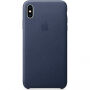 Originalna Apple kožna futrola za iPhone XS Max - ponoćno-plava