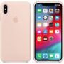 Originalna Apple silikonska maskica za iPhone XS Max - pješčano ružičasta