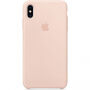 Originalna Apple silikonska maskica za iPhone XS Max - pješčano ružičasta