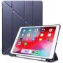 Futrola sa origami stalkom i prostorom za Apple Pencil za iPad 10,2" (2019-2021) / Air 3 (2019) / Pro 10,5" - tamno plavo