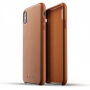 Mujjo Full Leather futrola za iPhone XS Max - žuto-smeđa