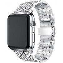 Elegantni remen od nehrđajućeg čelika za Apple Watch 42mm / 41mm / 40mm / 38mm - srebrni