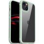 Prozirna maska otporna na udarce s karbonskom teksturom pro iPhone 14 Plus - zeleni