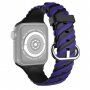 Pleten silikonski remen za Apple Watch 42mm / 41mm / 40mm / 38mm - plavo-crni