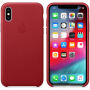 Originalna Apple kožna futrola za iPhone XS - crvena