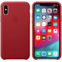 Originalna Apple kožna futrola za iPhone XS - crvena