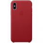 Originalna Apple kožna futrola za iPhone XS - crvena