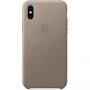 Originalna Apple kožna futrola za iPhone XS - nijansa dima